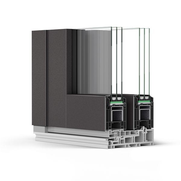 Drzwi HST Rehau SYNEGO srebrny